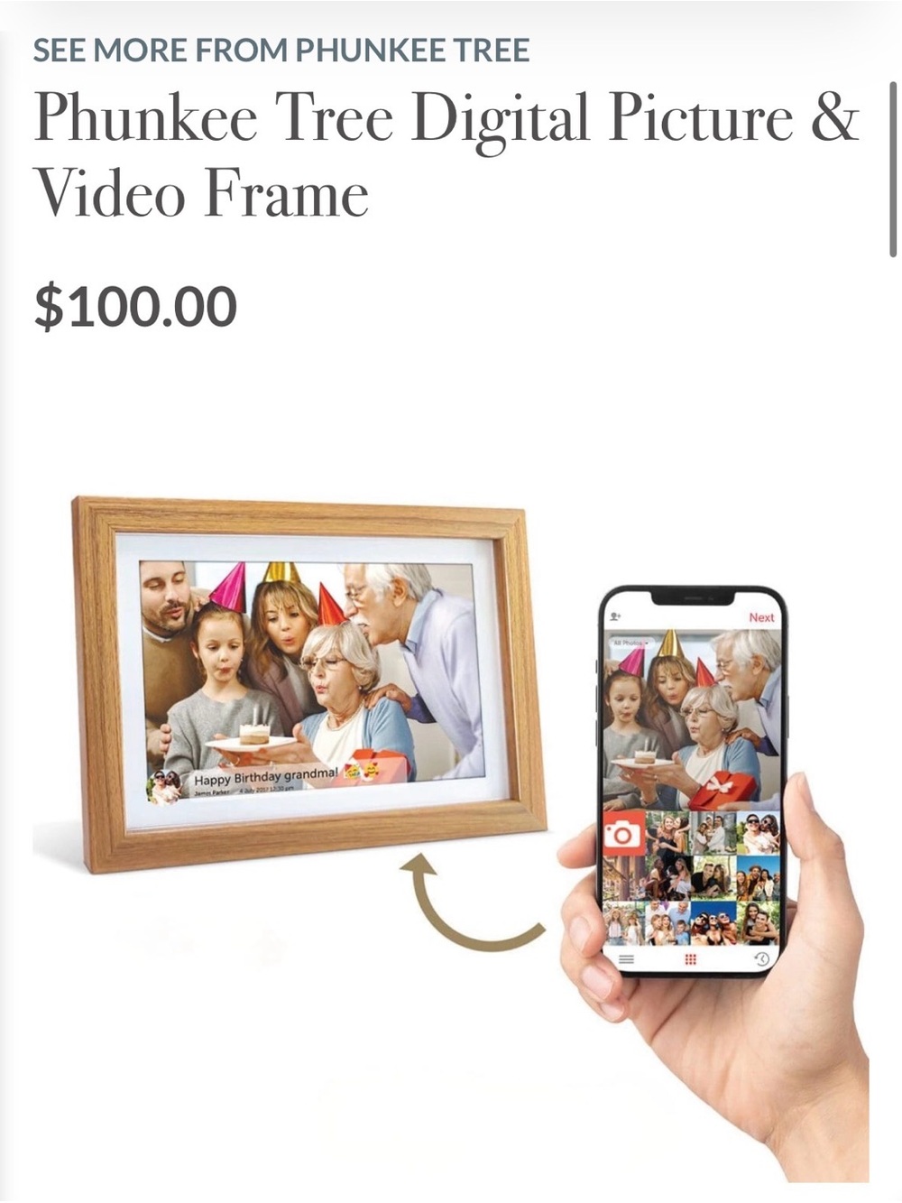 New Phunkee Tree Digital Picture Frame - Picture 2 of 4
